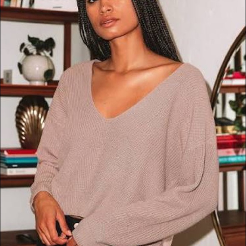 Lulus Feel it Still Taupe Knit Sweater
